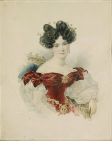 Portrait of Princess Natalia Viktorovna Kochubey, née Kochubey (1800-1854), 1830s. Artist: Briullov, Alexander Pavlovich (1798-1877)