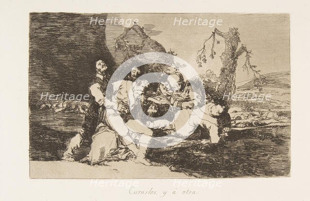 Plate 20 from 'The Disasters of War' (Los Desastres de la Guerra): 'Get t..., 1810 (published 1863). Creator: Francisco Goya.