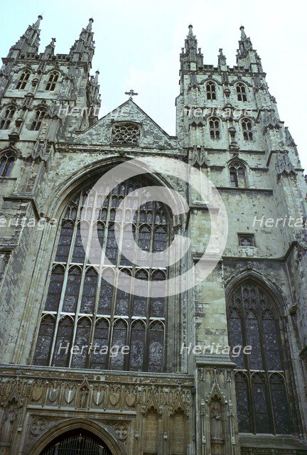 Canterbury Cathedral from the west, 6th century. Artist: Unknown