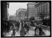 Street scene near Keith's Theater, Washington, D.C., between 1913 and 1918. Creator: Harris & Ewing.