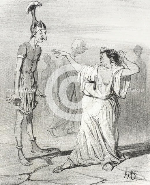 Énée aux enfers, 1842. Creator: Honore Daumier.