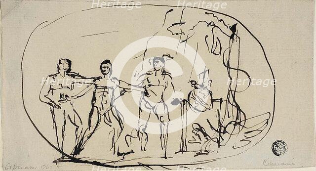 Three Figures, 1767. Creator: Giovanni Battista Cipriani.