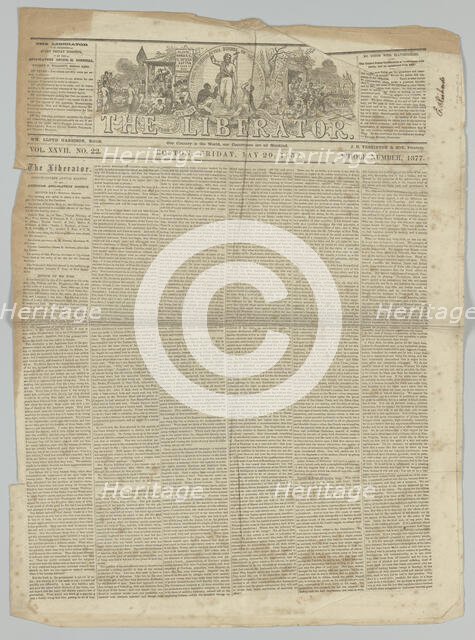 The Liberator, Vol. XXVII, No. 22, May 29, 1857. Creator: Unknown.