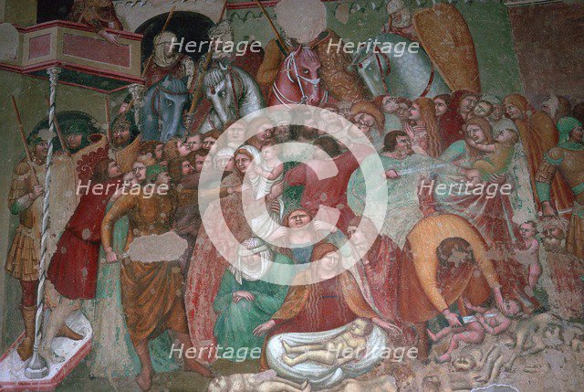 Fresco of the massacre of the innocents, 15th century. Artist: Unknown