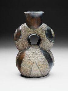 Stirrup Vessel with Textured Surface, c. 800 B.C. Creator: Unknown.