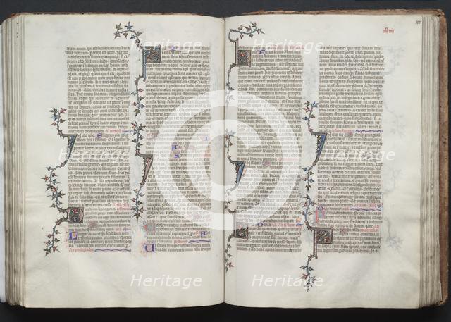 The Gotha Missal: Fol. 99v, Text, c. 1375. Creator: Master of the Boqueteaux (French); Workshop, and.