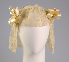 Evening cap, American, ca. 1885. Creator: Unknown.