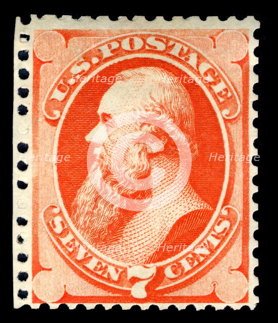 7c Edwin M. Stanton special printing single, 1875. Creator: Continental Bank Note Company.