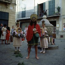 Sant Joan Pelós' and 'The Eagles', popular characters preceding the procession of the Corpus Chri…