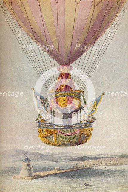 'Sadler over the Lighthouse, Dublin', 19th century. Artist: Robert Havell.