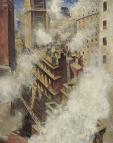 Looking Down Into Wall Street, 1919. Creator: Nevinson, Christopher Richard Wynne (1889-1946).