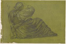 The Passing of Venus - Study of a seated Woman, 1877. Creator: Sir Edward Coley Burne-Jones.