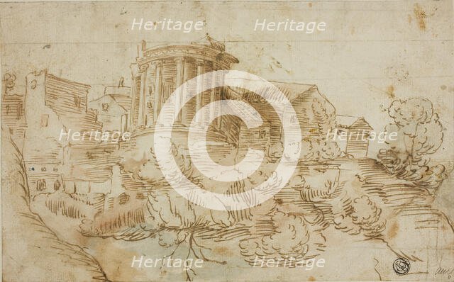 View of Temple of Vesta, Tivoli, n.d. Creator: Unknown.