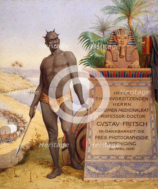 Homage to Gustav Theodor Fritsch, 1906. Creator: J. Unte.