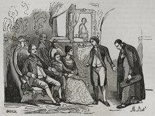 Juan Escóiquiz, canon of Saragossa, is appointed tutor to the Prince of Asturias, c1795, (1851).  Creator: Unknown.