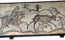 Mosaic of a Vandal horseman hunting, 5th century. Artist: Unknown