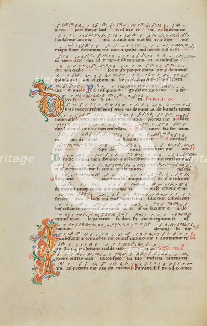 Decorated Initial D; Decorated Initial I; Stammheim Missal, probably 1170s. Creator: Unknown.