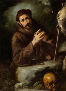 Saint Francis in Prayer, c. 1620/1630. Creator: Bernardo Strozzi.
