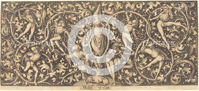 Ornament with Morris Dancers, c. 1490/1500. Creator: Israhel van Meckenem.