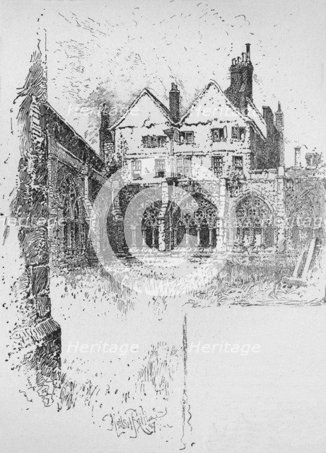 'The Cloisters, Westminster Abbey', 1890. Artist: Herbert Railton.