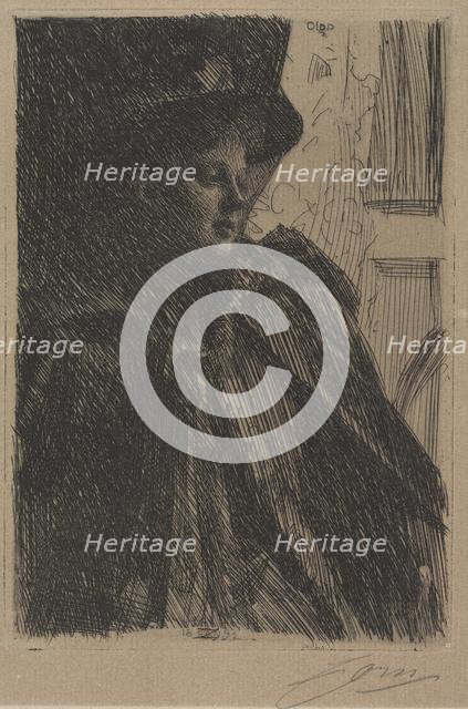 Mme. Olga Bratt, 1892. Creator: Anders Zorn (Swedish, 1860-1920).