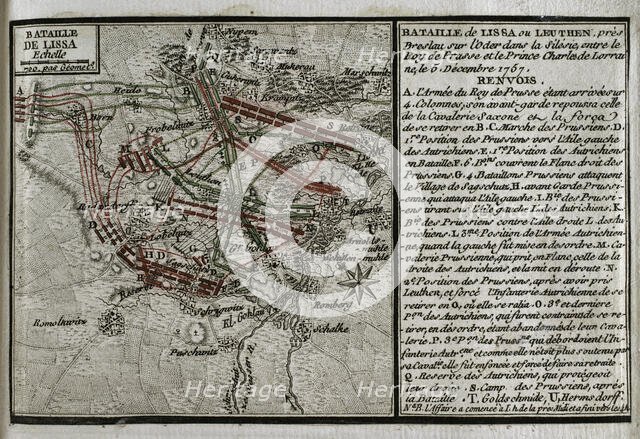 Seven Years War (1756-1763): Battle of Leuthen (5th December 1757), 1765. Creator: Jean de Beaurain.