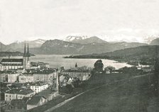 View of Lucerne and its mountains, Switzerland, 1895.  Creator: W & S Ltd.