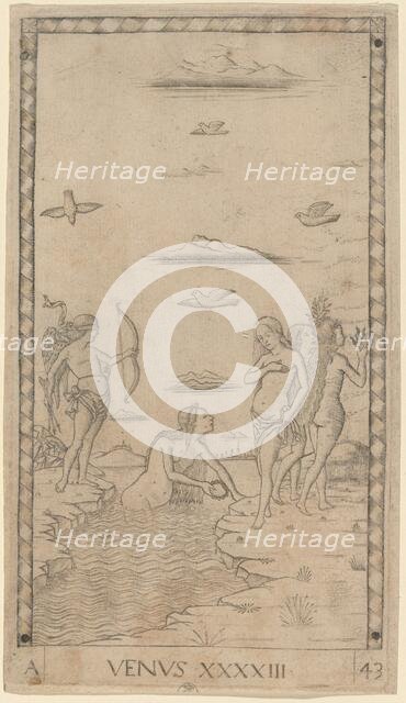 Venus, c. 1465. Creator: Master of the E-Series Tarocchi.