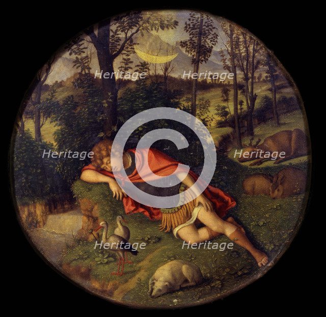 Sleeping Endymion, 1505-1508. Artist: Cima da Conegliano, Giovanni Battista (ca. 1459-1517)