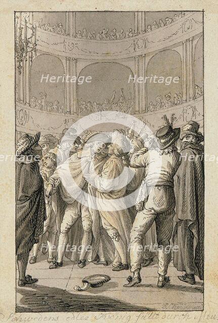 The assassination of the Swedish King Gustav III at the masked ball in the Stockholm Opera. Creator: Chodowiecki, Daniel Nikolaus (1726-1801).