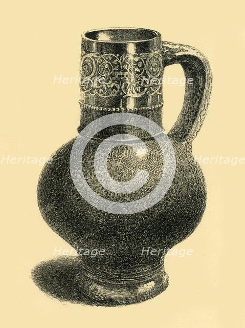 Stoneware jug, c1590?, (1881). Creator: F Brown.