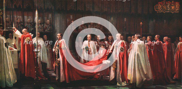 'The Installation of the Knights of the Order of the Bath, The King's Offering', 1928. Artist: Frank O Salisbury.