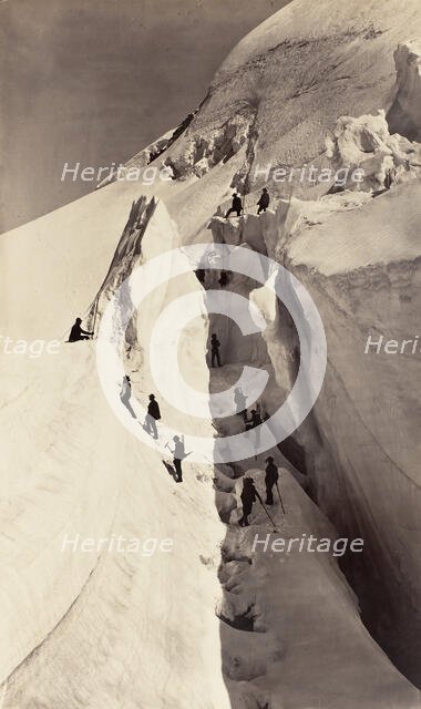 [The Ascent of Mont Blanc], 1861. Creator: Auguste-Rosalie Bisson.