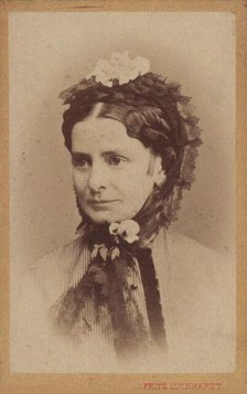 Portrait of Caroline Strauss, née Pruckmayer (1831-1900), c. 1875. Creator: Luckhardt, Fritz (1843-1894).