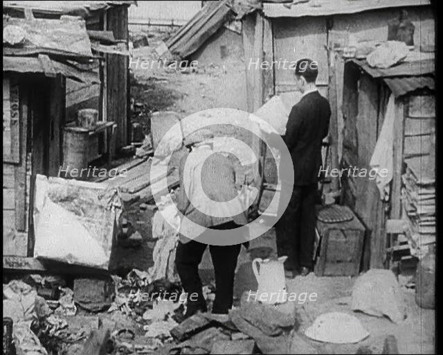 Ghetto of the Unemployed of New York City, 1932. Creator: British Pathe Ltd.