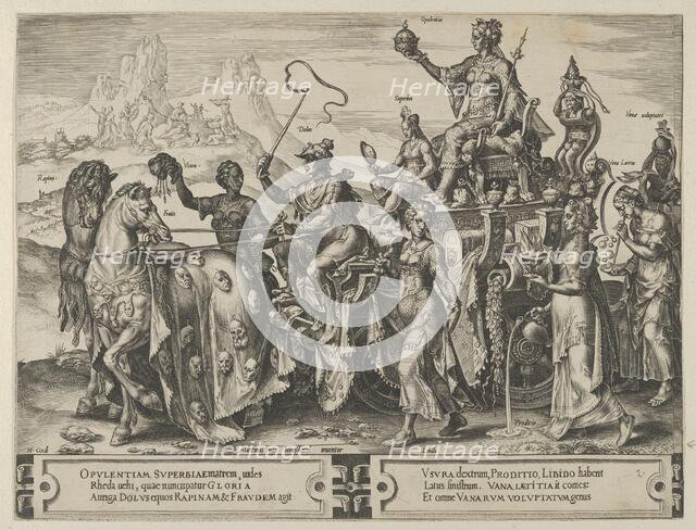 The Triumph of the Riches, from The Cycle of the Vicissitudes of Human Affairs, plate 2, 1564. Creator: Cornelis Cort.