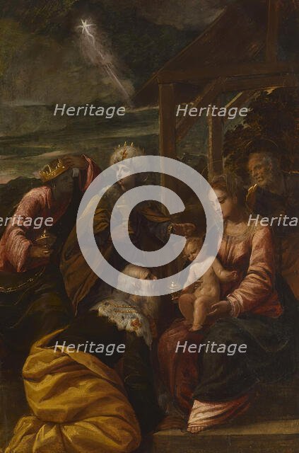 The Adoration of the Magi, 1590-1599. Creator: Scarsellino.
