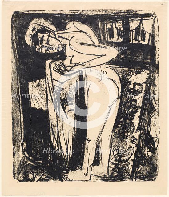 Standing Nude in a Room, 1921. Creator: Ernst Kirchner.