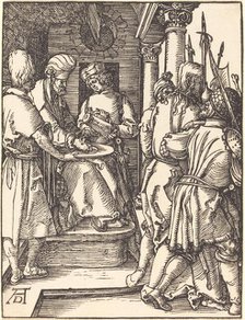 Pilate Washing His Hands, probably c. 1509/1510. Creator: Albrecht Durer.