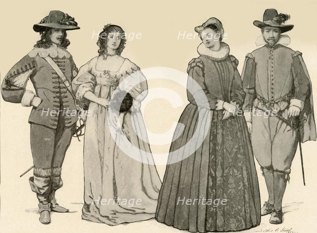 'Clothing during the Reigns of James I-Charles I 1607-1640', 1903, (1937). Creator: Sophie B Steel.