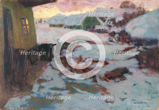 Winter landscape, c1915. Creator: Alois Kalvoda.