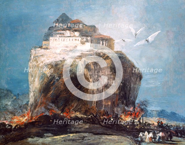 'City on the Rock', c1878-1918. Artist: Eugenio Lucas Villamil