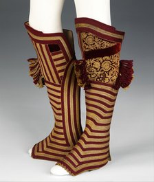 Uniform gaiters, Spanish, 1790-1820. Creator: Unknown.