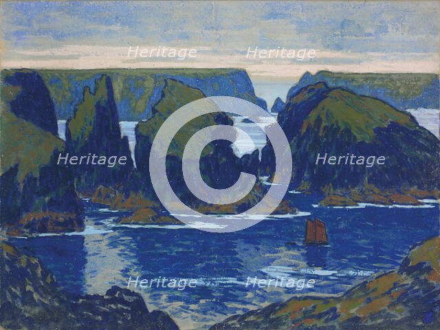 Belle-Île, Goulphar, 1895. Creator: Auburtin, Jean Francis (1866-1930).