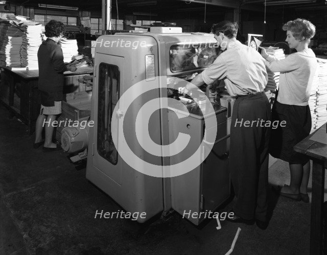 Workers at a printing company, Mexborough, South Yorkshire, 1959.  Artist: Michael Walters