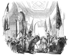 The Grand Vestibule - departure of Her Majesty, 1844. Creator: Unknown.