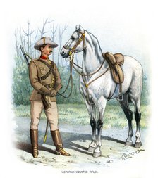 'Victorian Mounted Rifles', c1890.Artist: H Bunnett