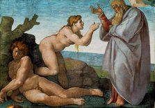 The Creation of Eve (Sistine Chapel ceiling in the Vatican), 1508-1512. Creator: Buonarroti, Michelangelo (1475-1564).