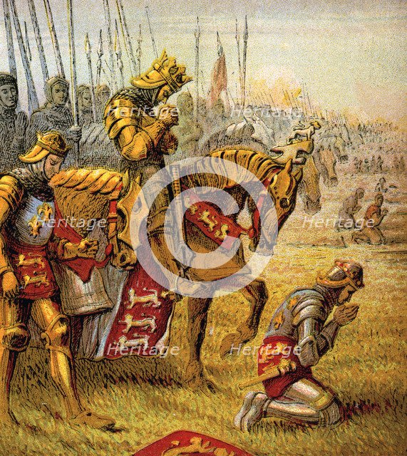 'The Battle Of Agincourt, 1415', (c1850). Artist: Unknown