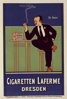 Affiche allemande pour les "Cigarettes Laferme", c1898. Creator: Fritz Rehm.